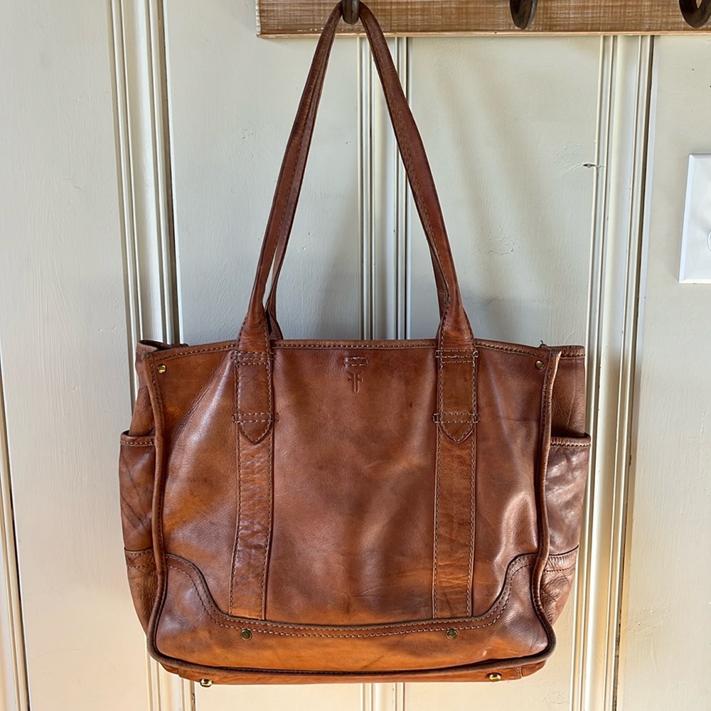 Frye brown leather tote